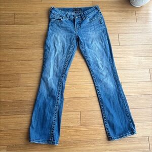 Y2K vintage Silver brand low rise bootcut jeans petite